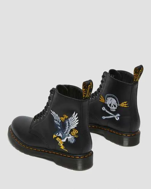 1460 Souvenir Black Nappa Boots