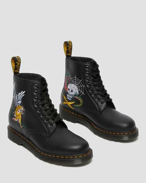 1460 Souvenir Black Nappa Boots