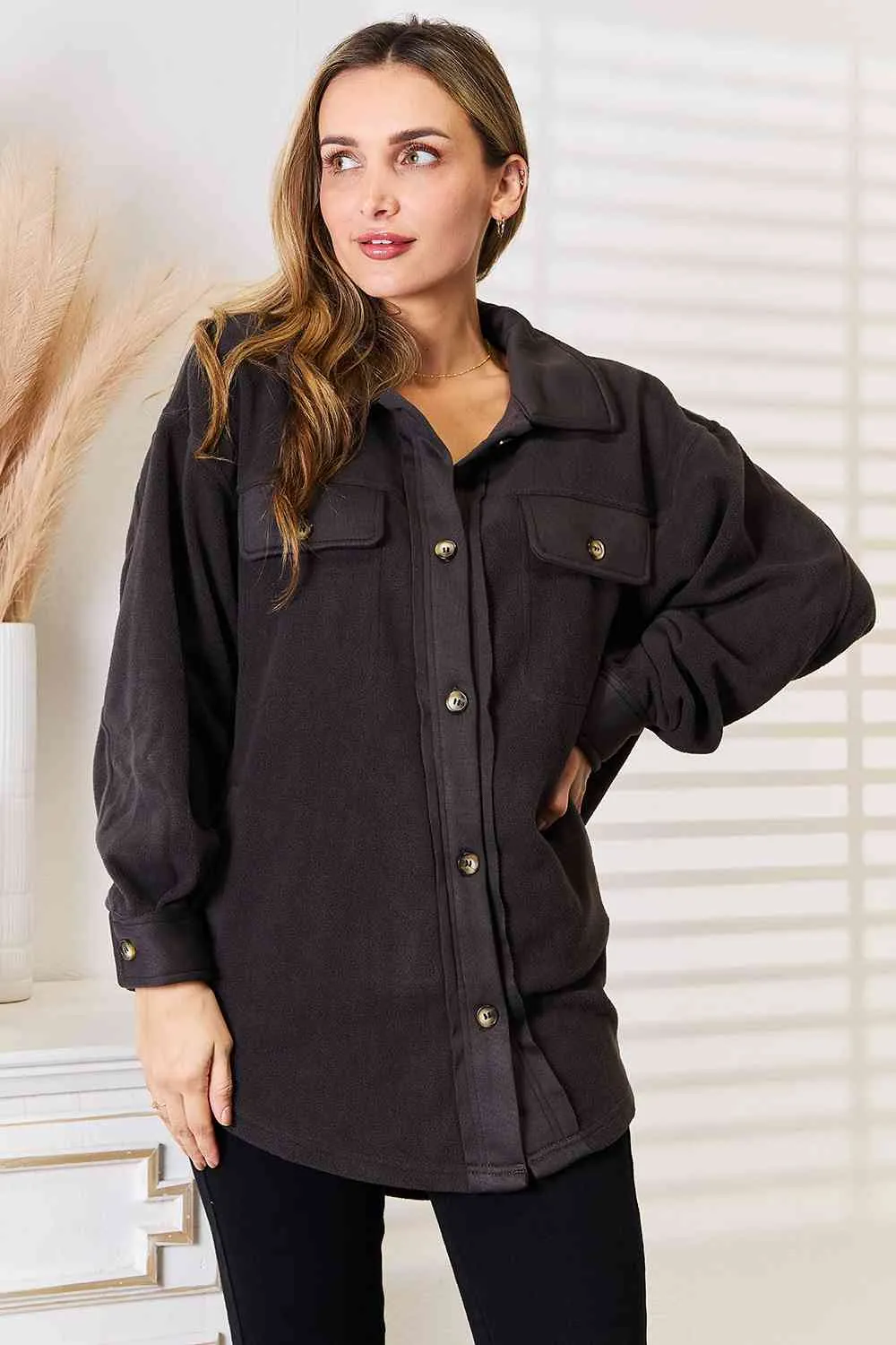 *APP EXCLUSIVE* Cozy Girl Button Down Shacket