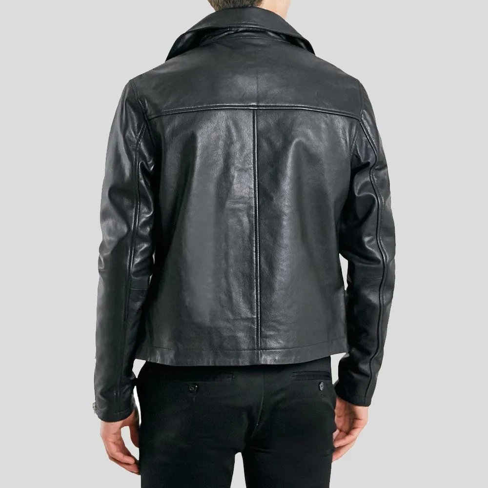 Barden Black Motorcycle Leather Jacket