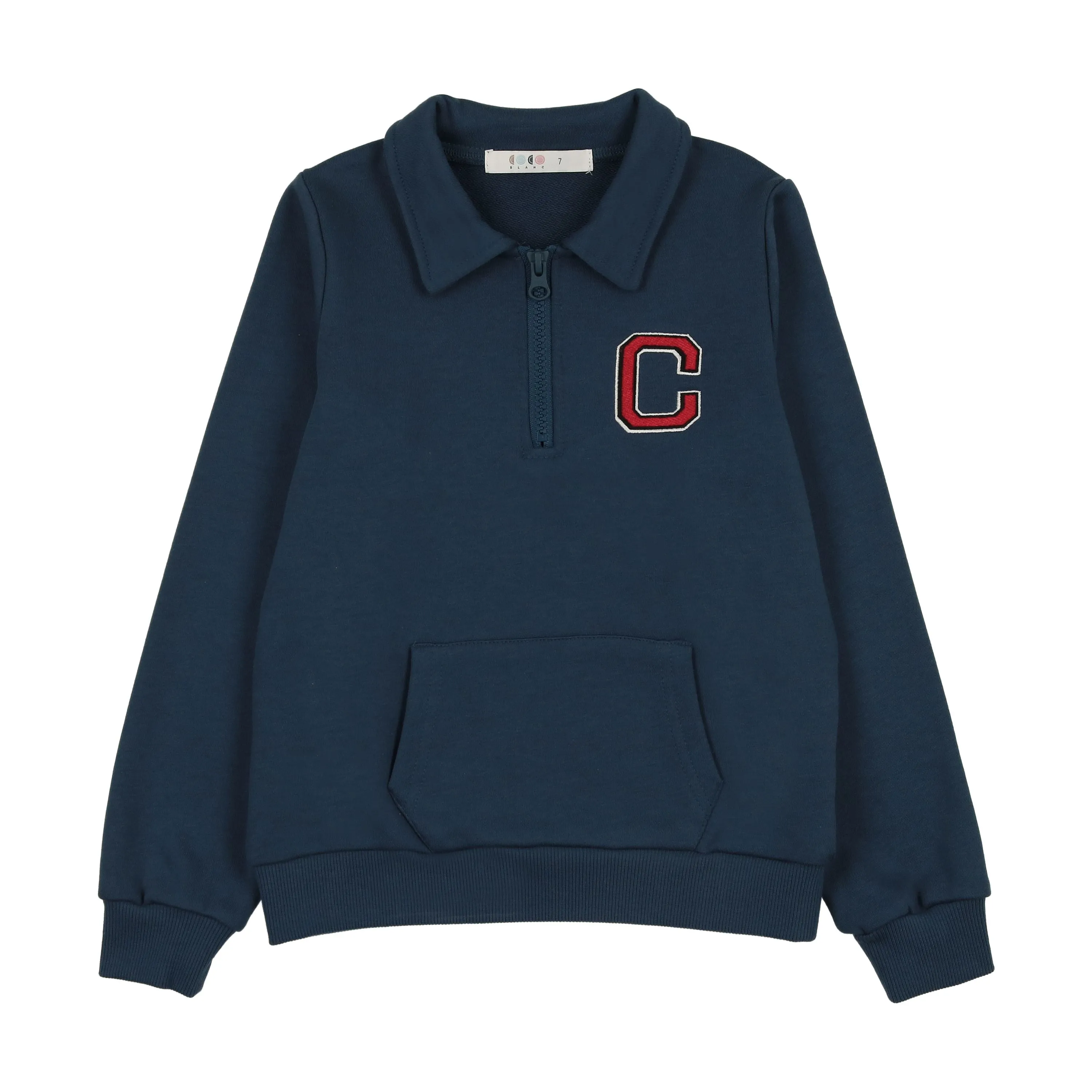 Blue Quarter Zip Sweatshirt