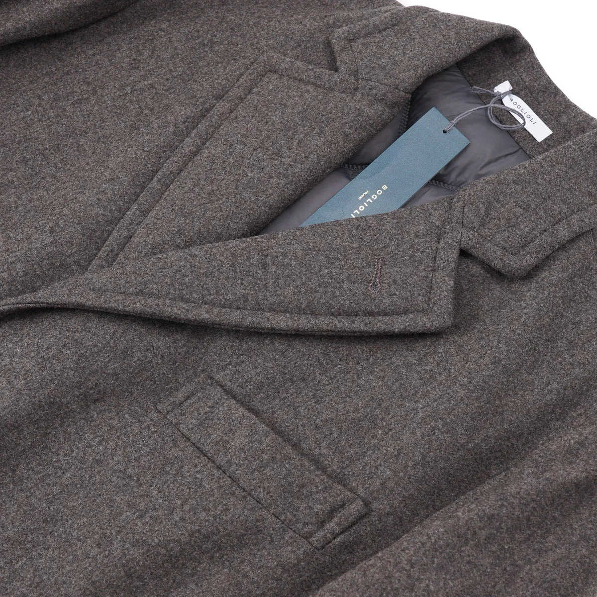 Boglioli Wool Overcoat with Insulated Lining