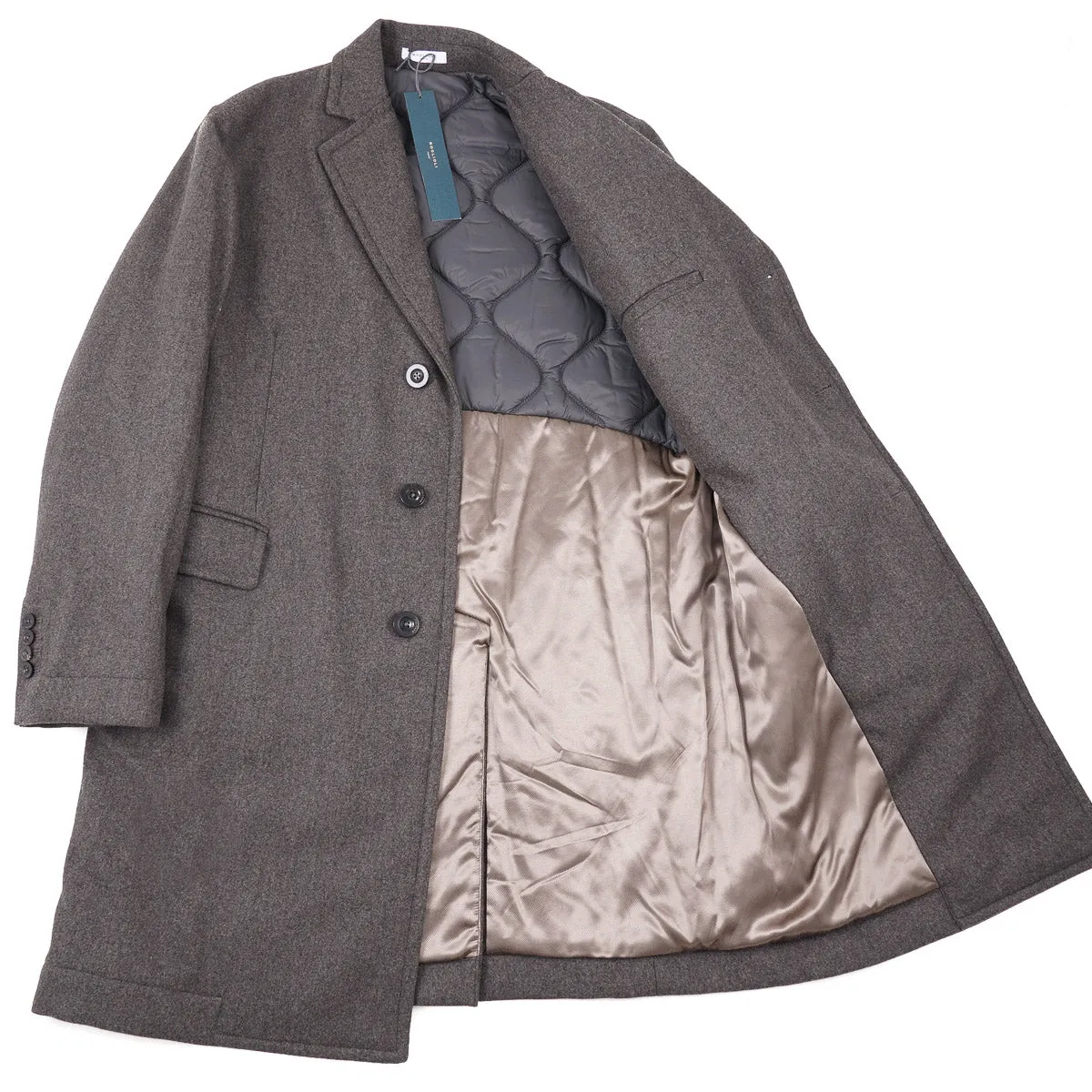 Boglioli Wool Overcoat with Insulated Lining