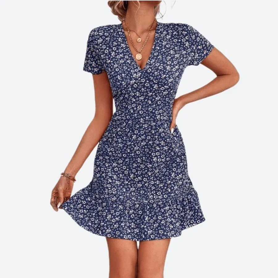 Bohemian Floral Print Slim Fit Dresses