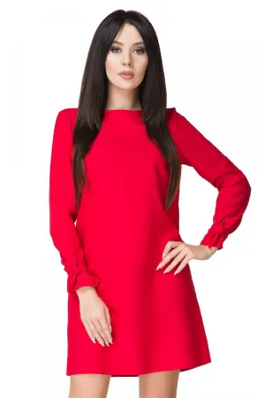 Chic Eyelet Mini Dress with Trendy Sleeves