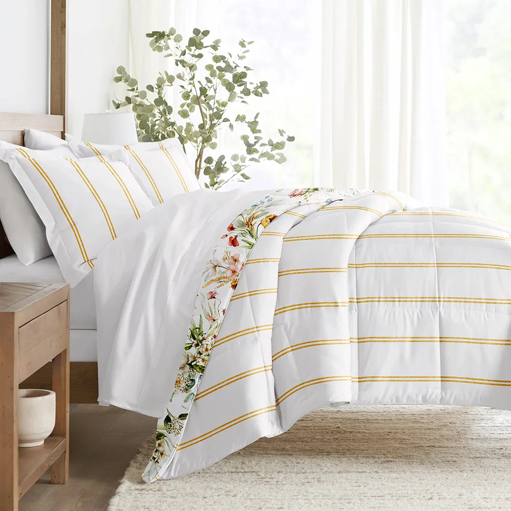 Chintz Floral Reversible Down-Alternative Comforter Set