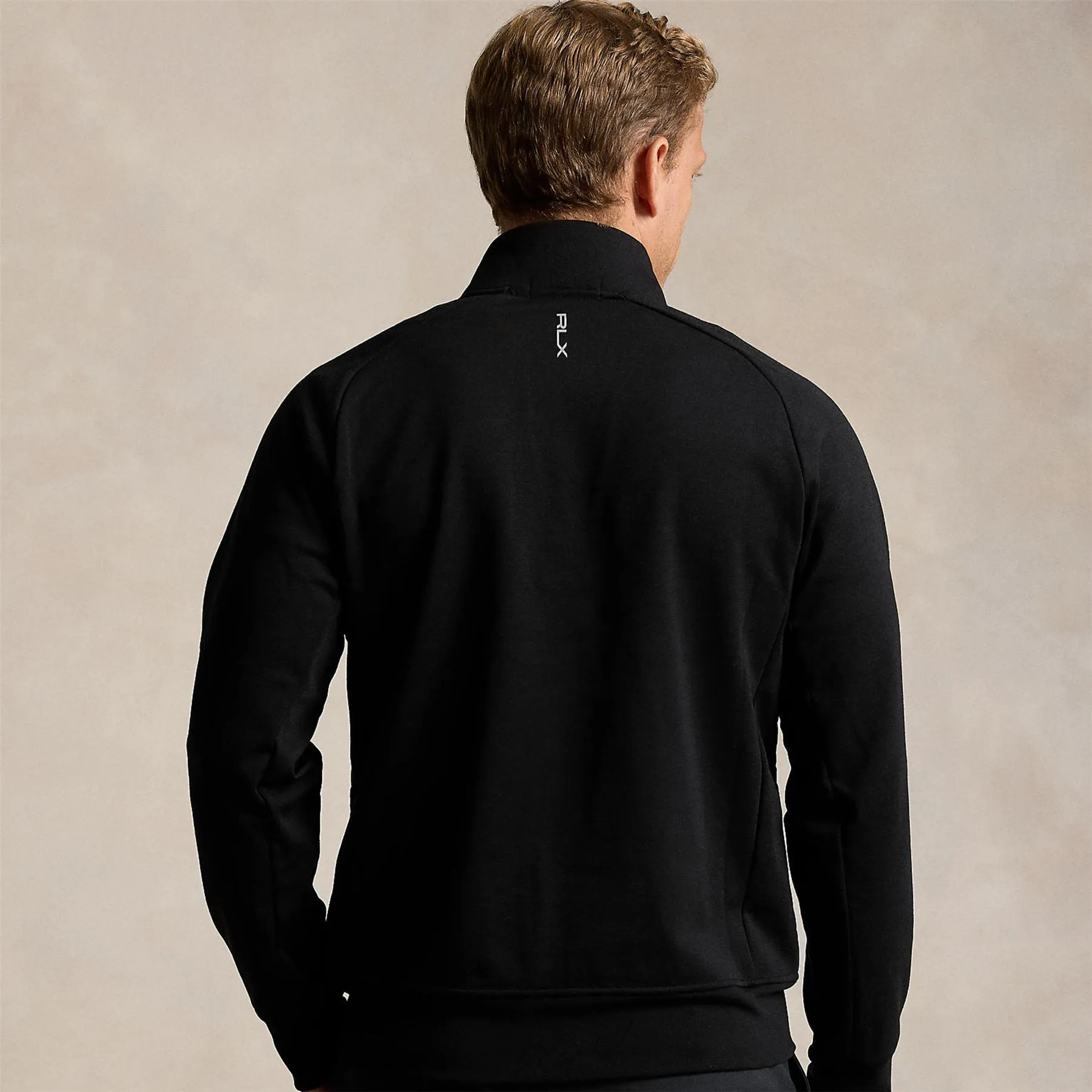 Classic Fit Hybrid Half Zip Pullover Polo Black - SS24