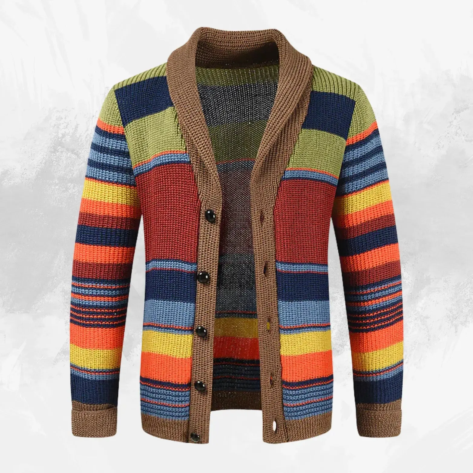 Color-Block Lapel Sweater Coat