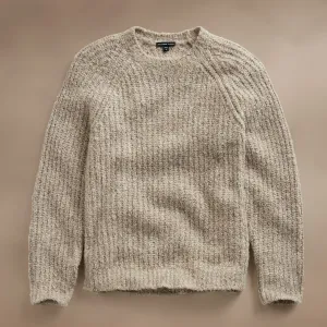 Cotton Wool Blend Chunky Raglan - Stone