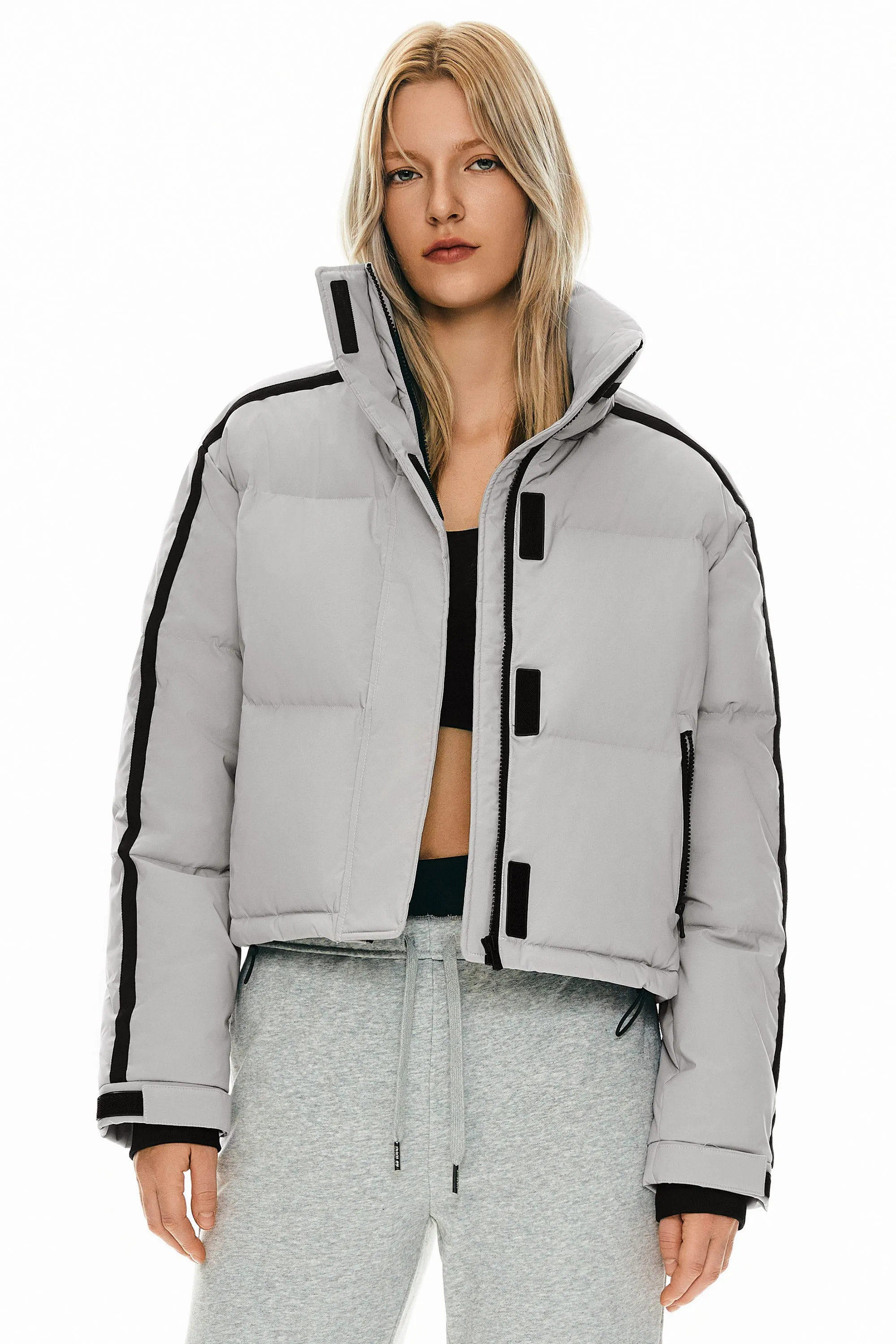 Cropped Quilted Puffer Jacket