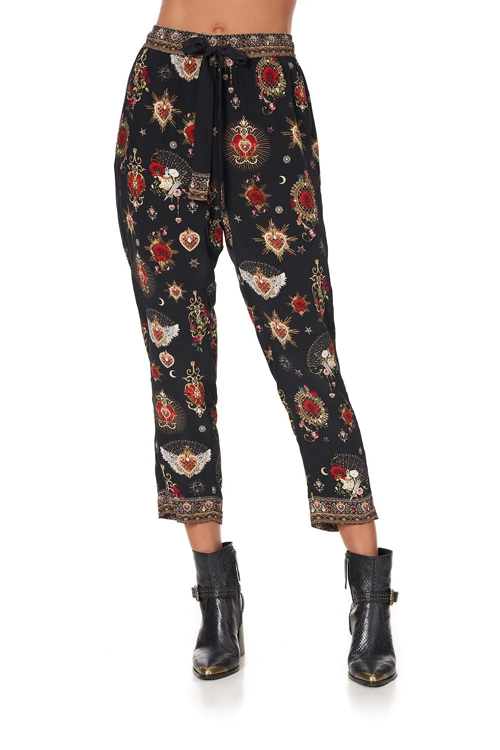 DROP CROTCH SLIM LEG PANT MONTAGUES CAPULET