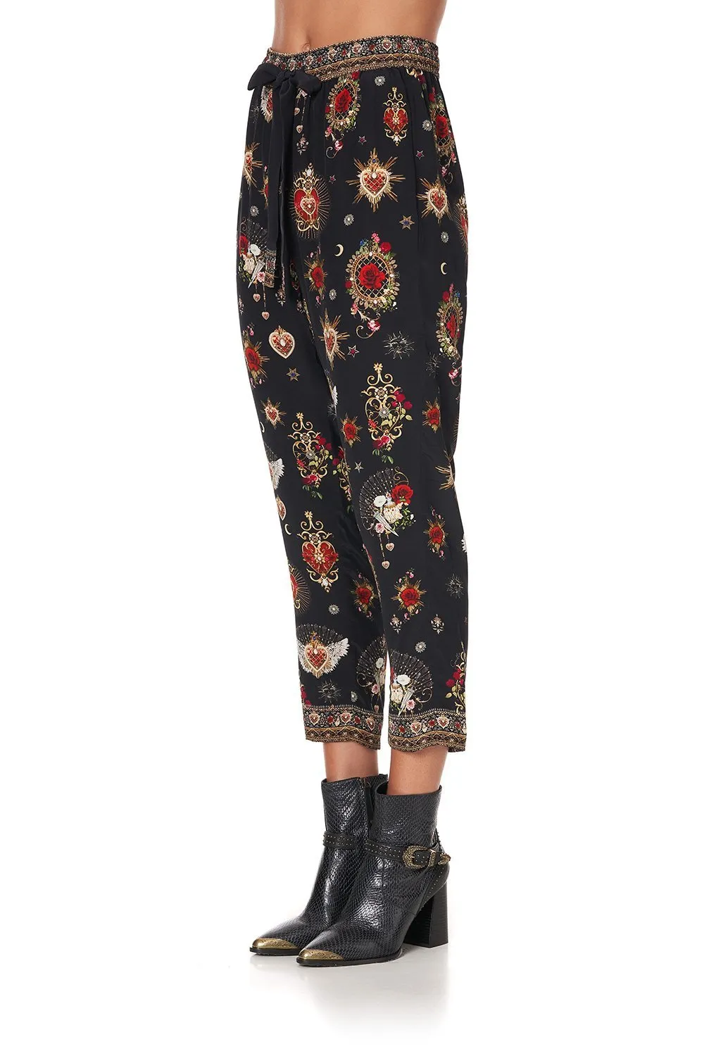 DROP CROTCH SLIM LEG PANT MONTAGUES CAPULET