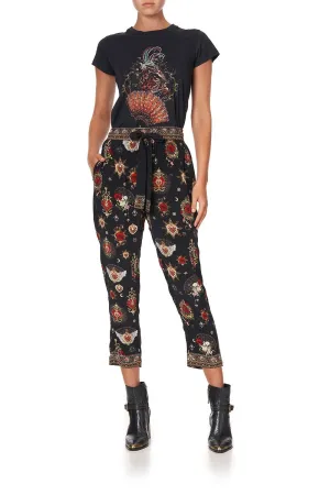 DROP CROTCH SLIM LEG PANT MONTAGUES CAPULET