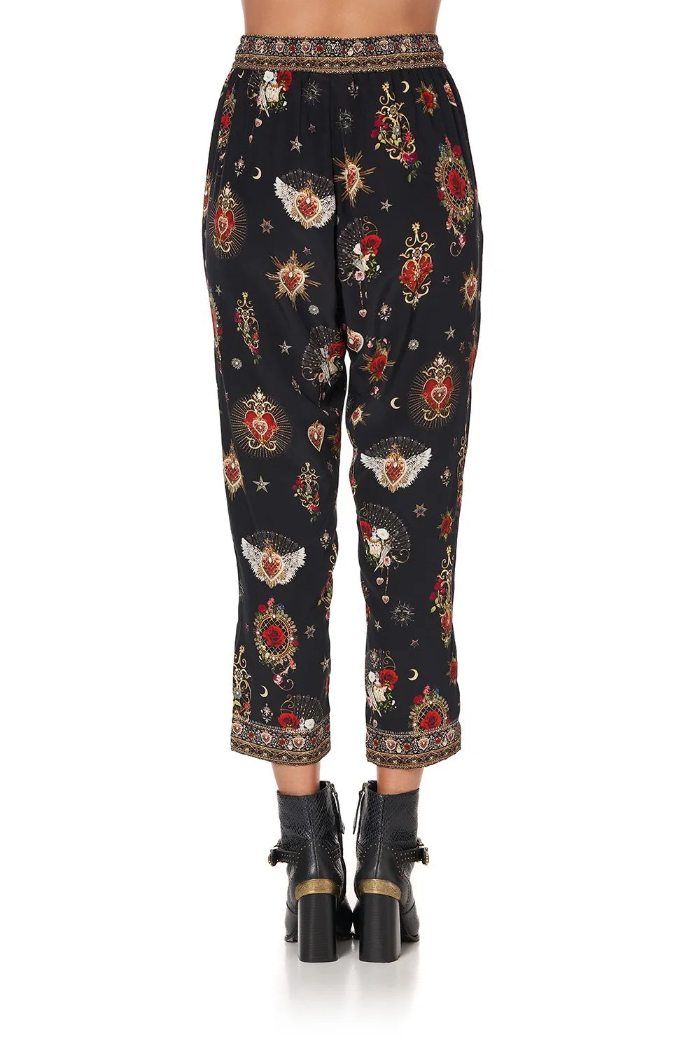 DROP CROTCH SLIM LEG PANT MONTAGUES CAPULET