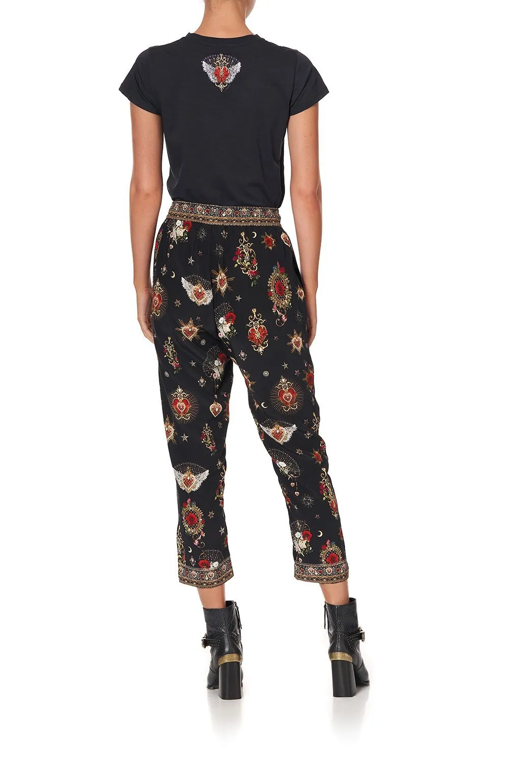 DROP CROTCH SLIM LEG PANT MONTAGUES CAPULET