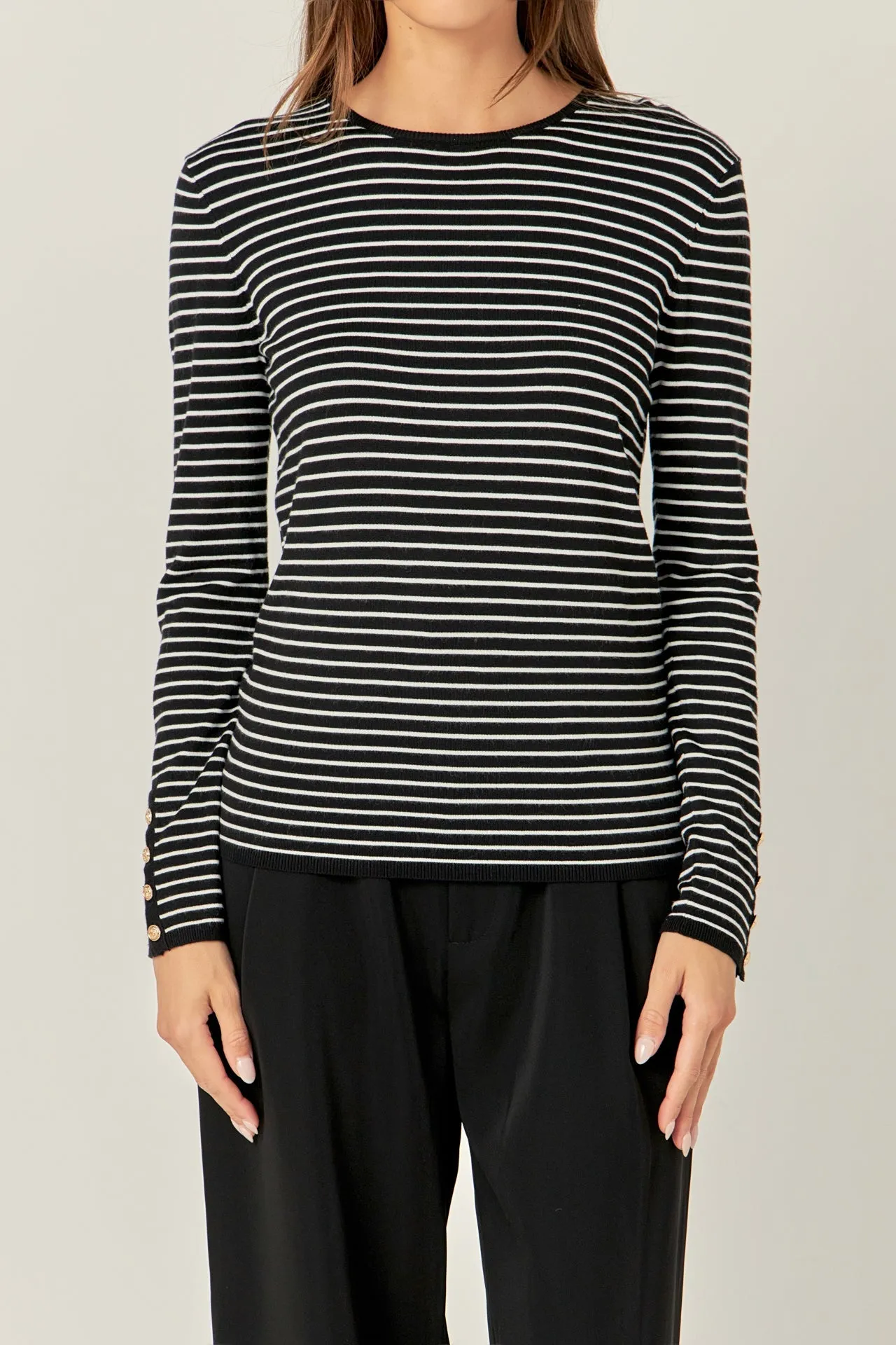 English Factory - Striped Knit Sweater