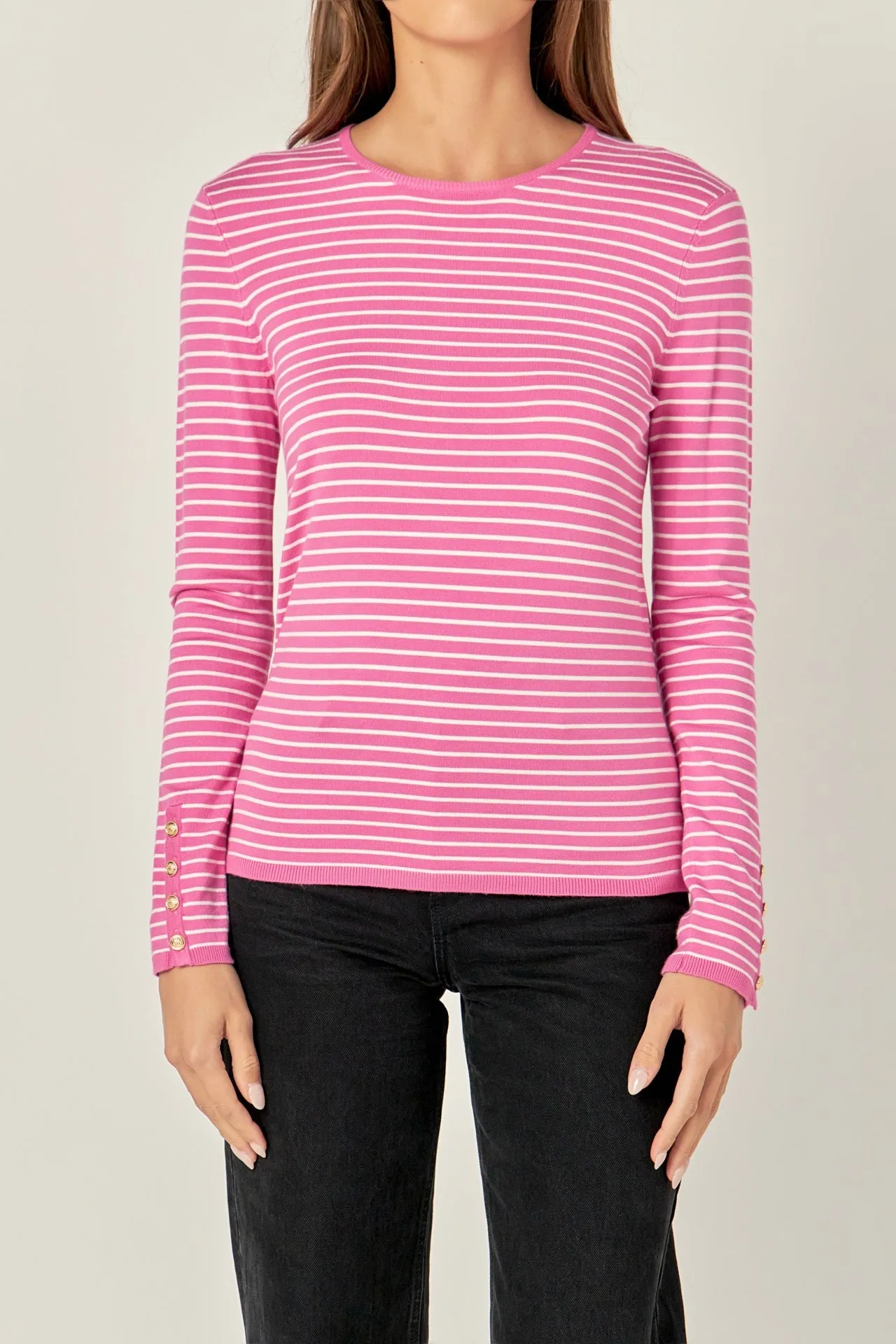 English Factory - Striped Knit Sweater