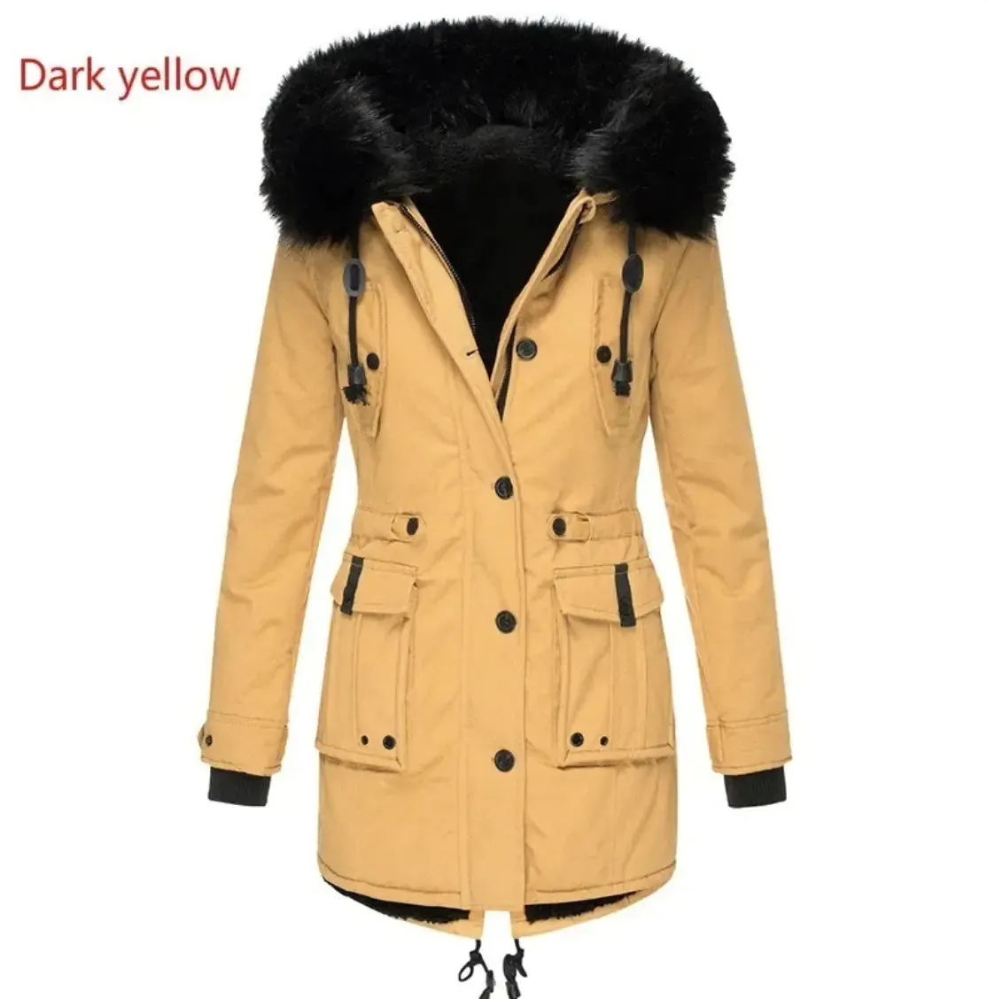 Fleece-Lined Cotton Puffer Coat^