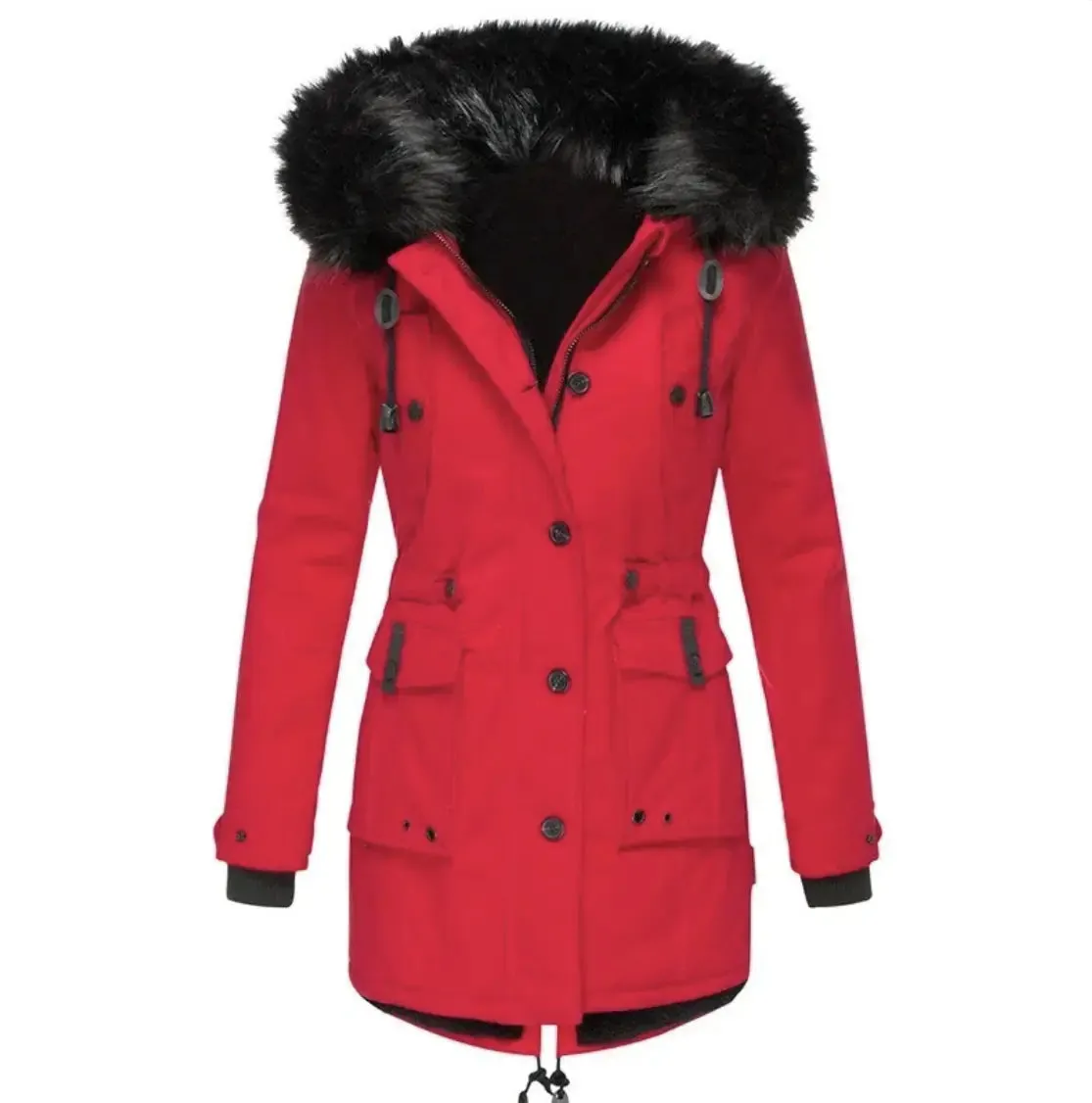 Fleece-Lined Cotton Puffer Coat^