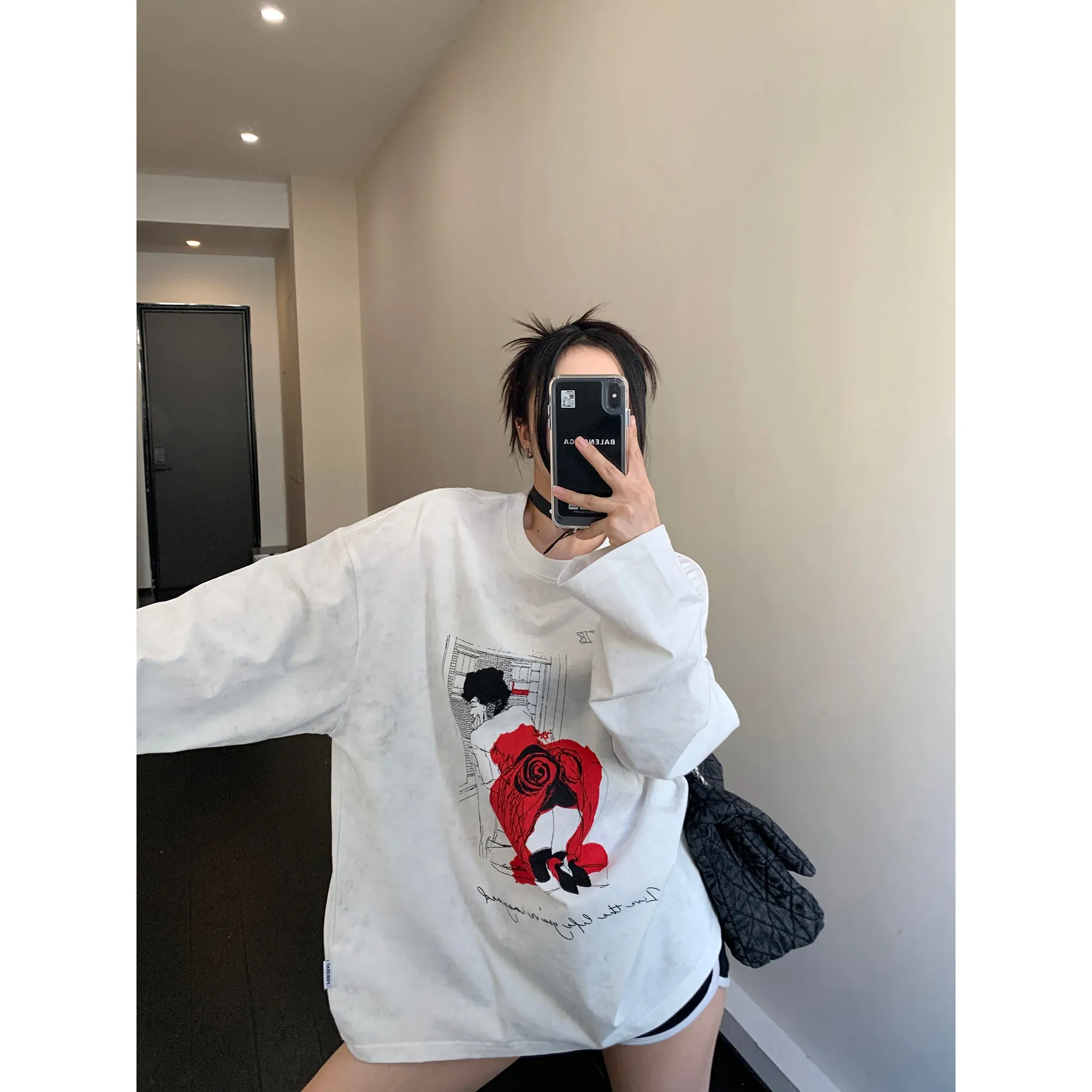 Graphic Print Oversized Sweatshirt