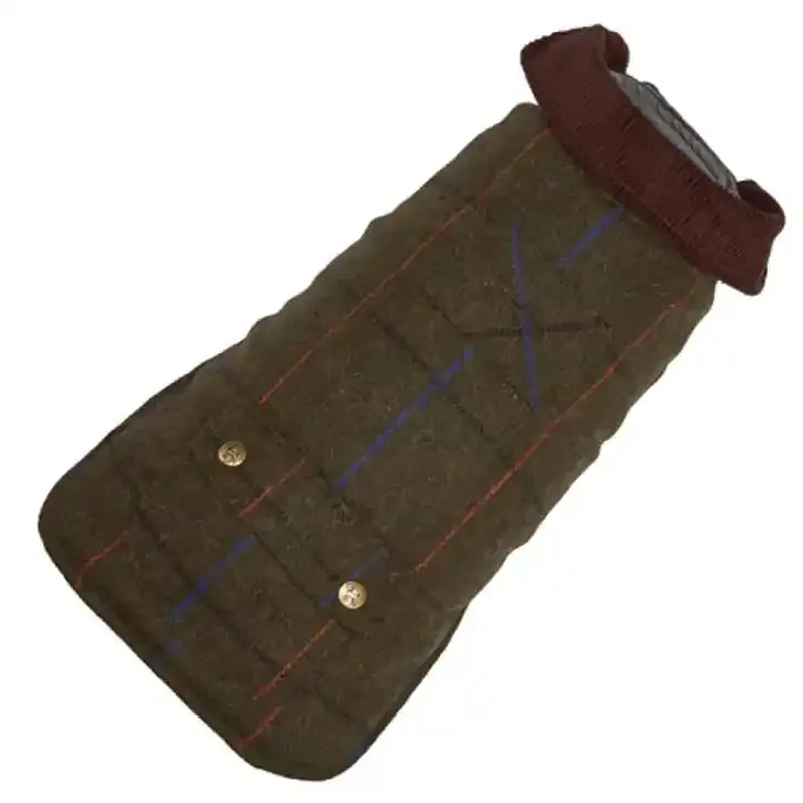 Green Tweed Dog Coat