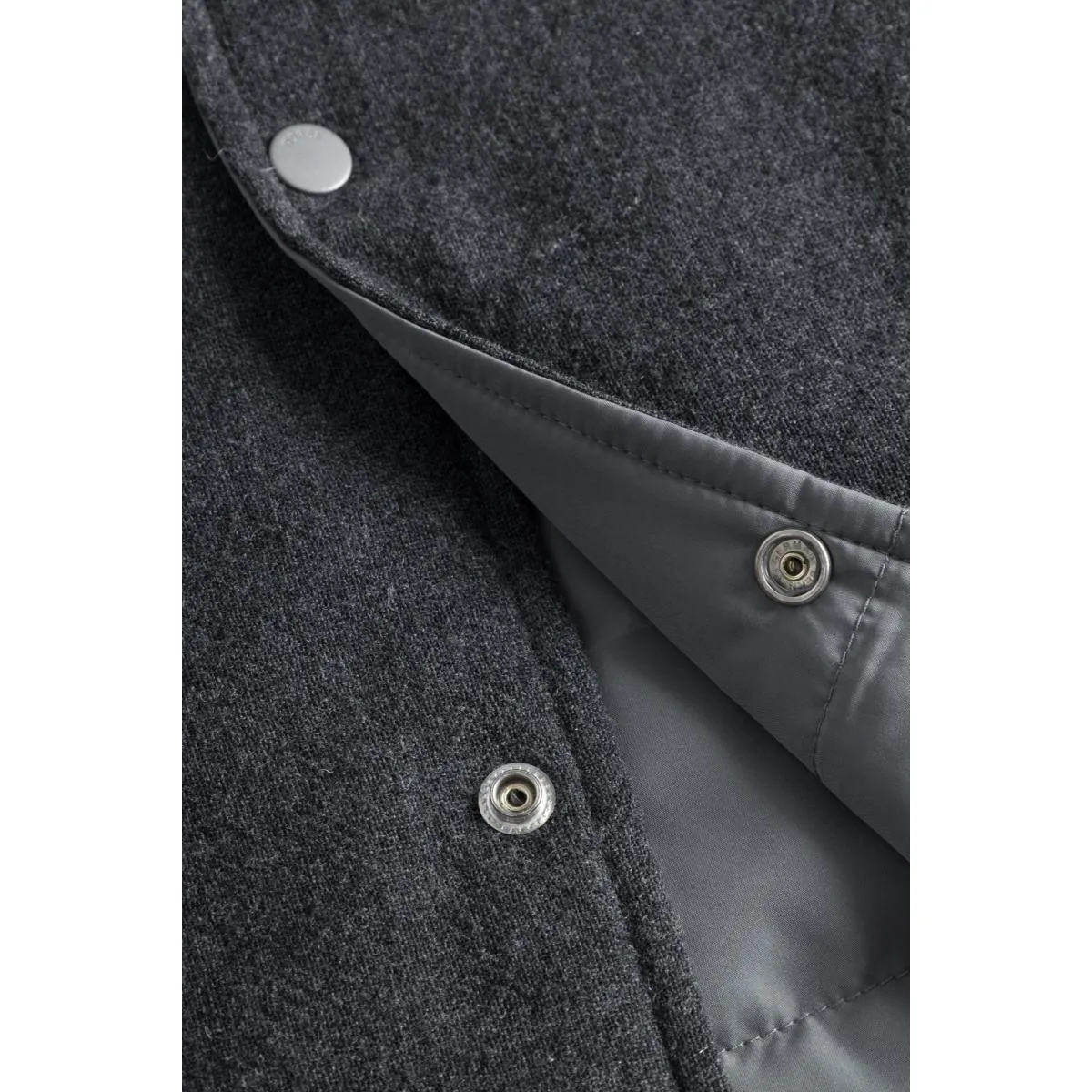 Hjalmer Insulated Wool Overshirt Charcoal Melange