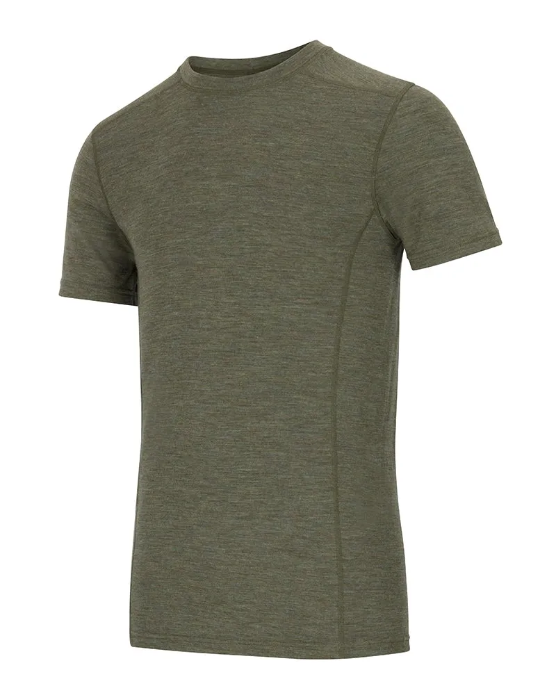 Hoggs of Fife 100% Merino Short Sleeve Base Layer Green