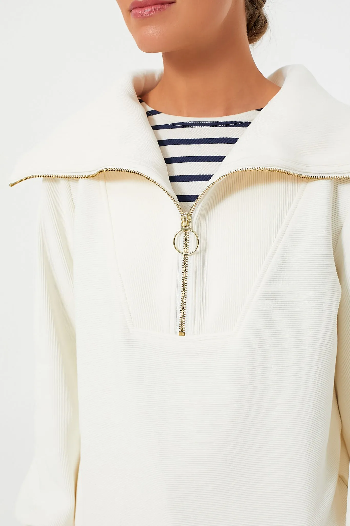 Ivory Vine Half Zip