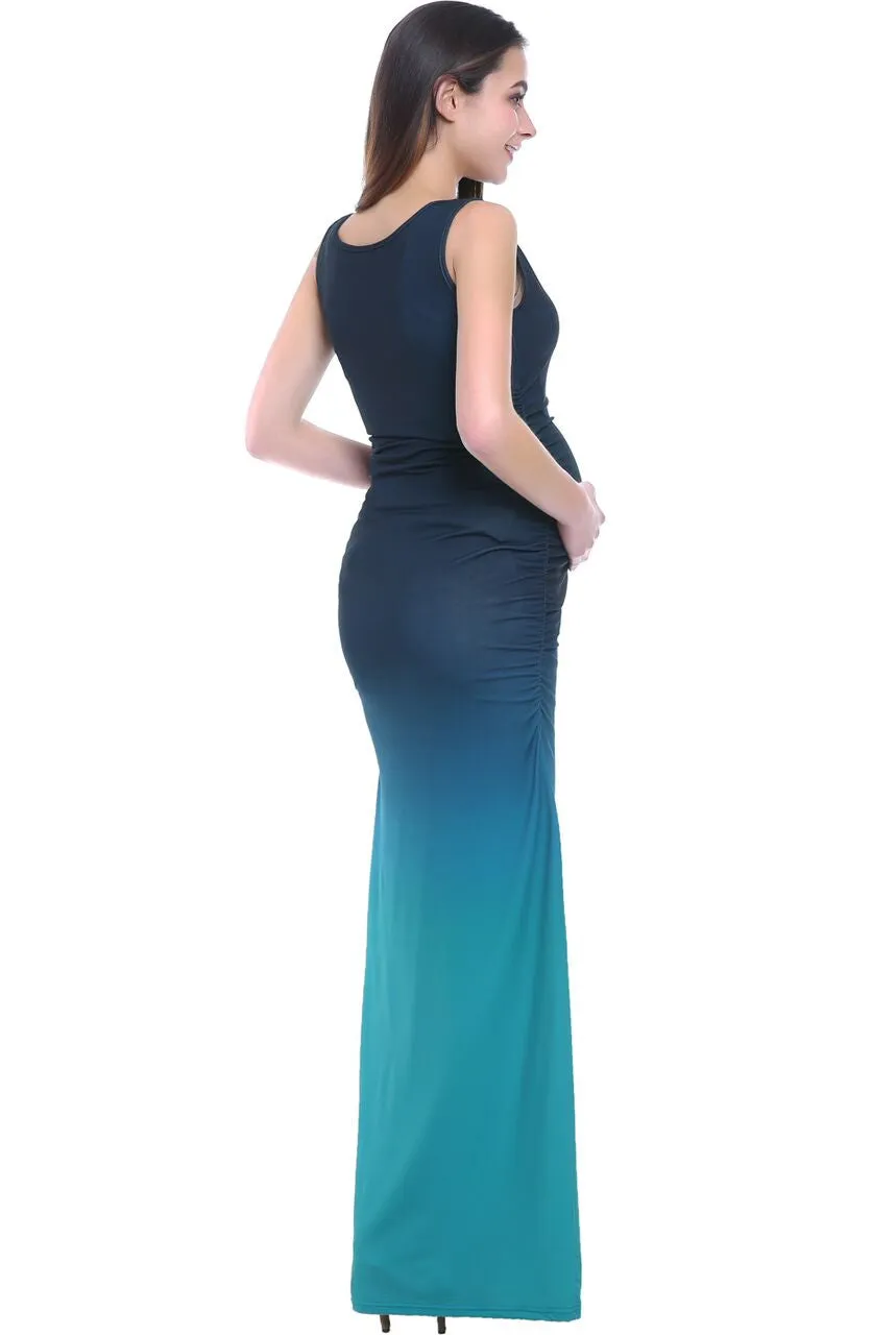 Kimi   Kai Maternity "Sonia" Ombre Tank Column Maxi Dress