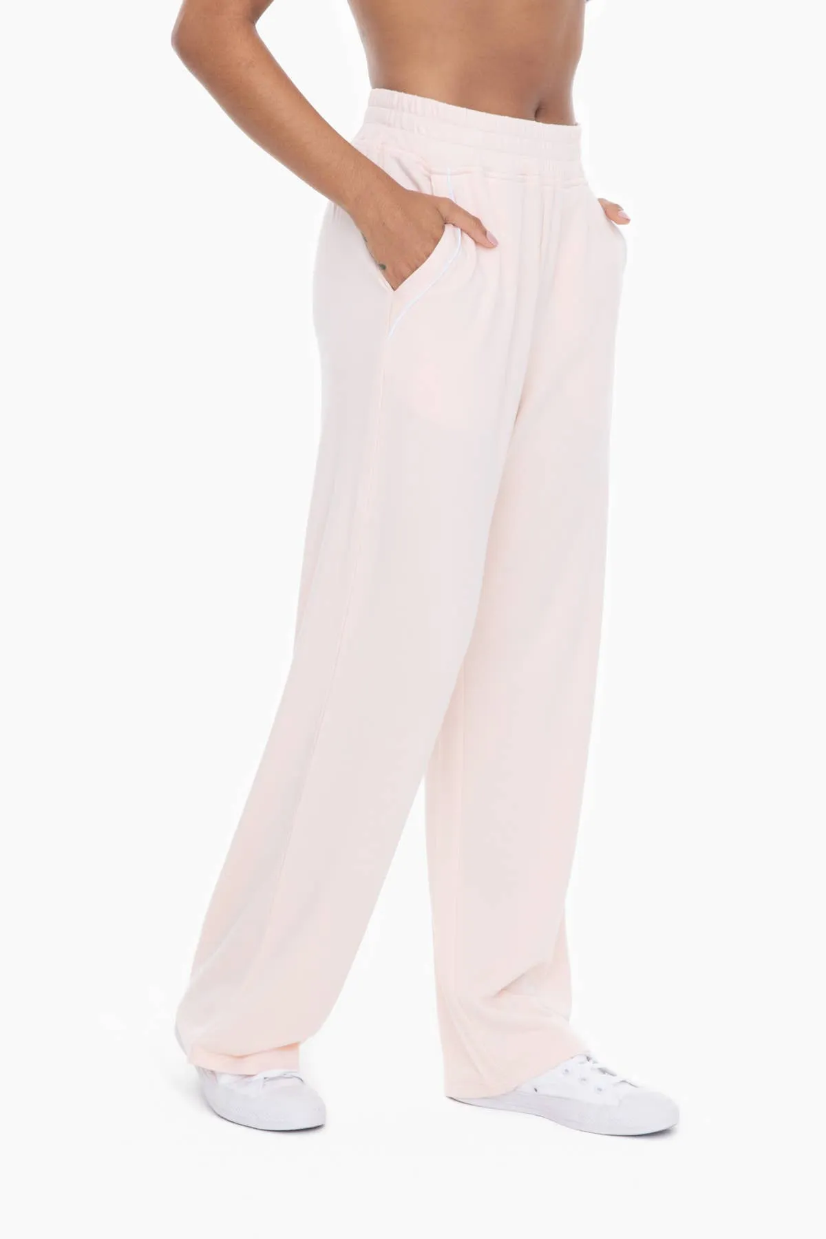 Lilac Wide Leg Fleece Lounge Pants