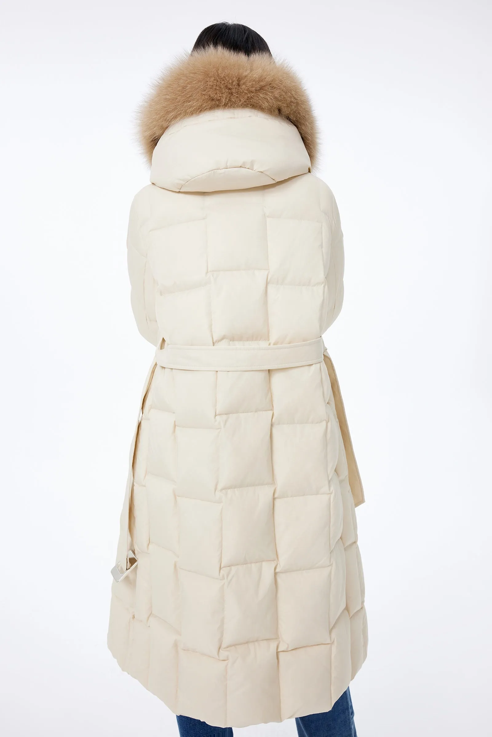 LILY Fox Fur Hooded Down Jacket