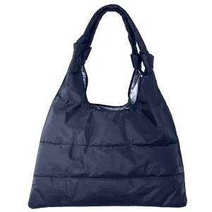 Love Me "Knot" Puffer Purse Tote in Shimmer Navy Blue