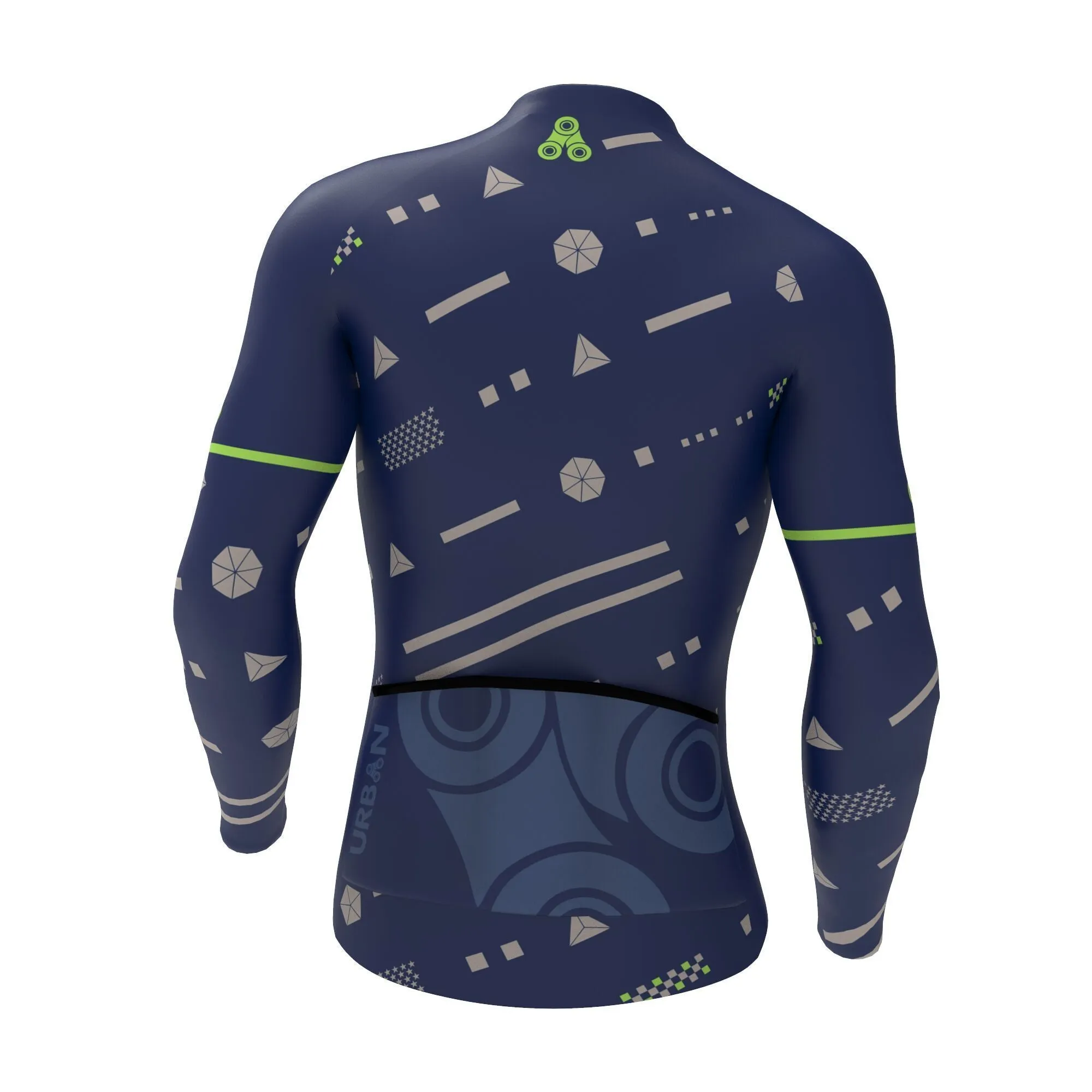 Men's Pro Urban Geo Thermal Long Sleeve Jerseys / Bib Tights