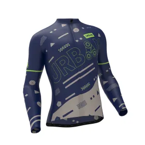 Men's Pro Urban Geo Thermal Long Sleeve Jerseys / Bib Tights