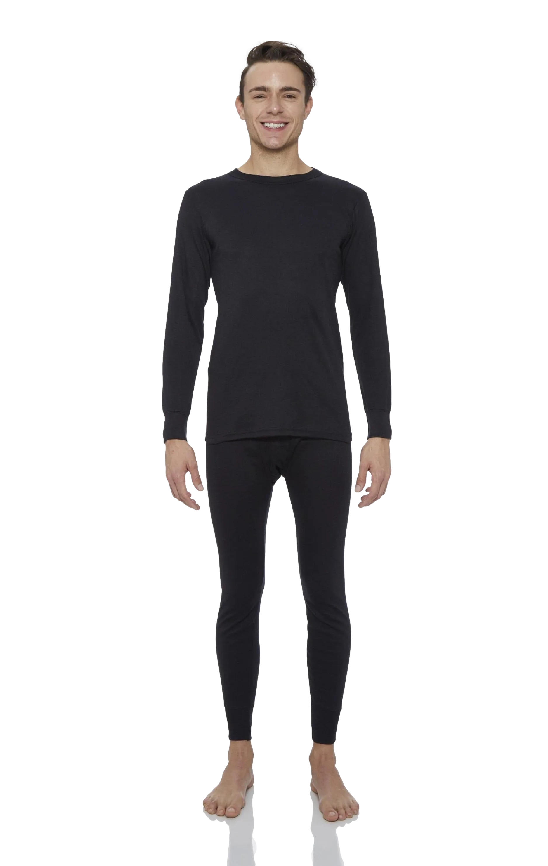 Men's Solid Thermal Set