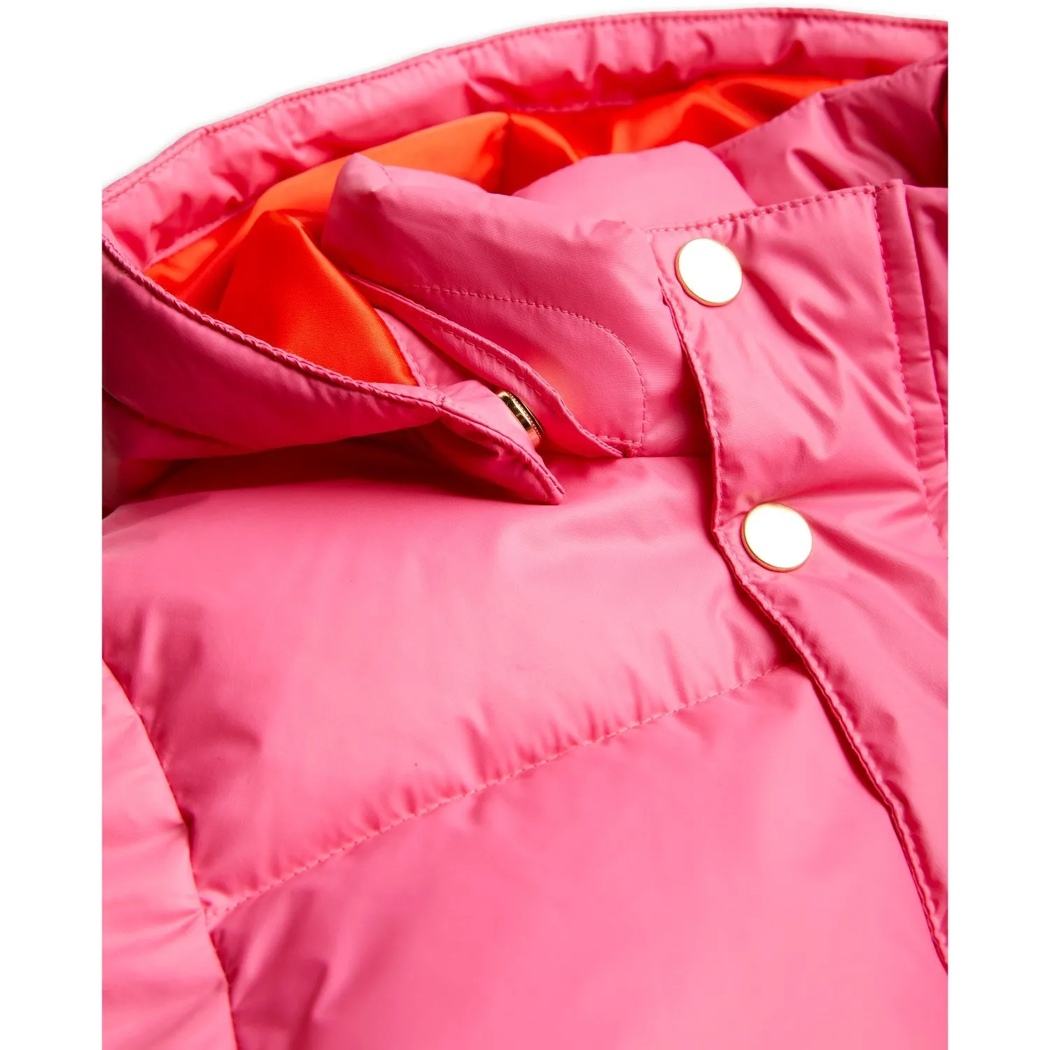 Mini Rodini Pink Heavy Hooded Puffer Jacket