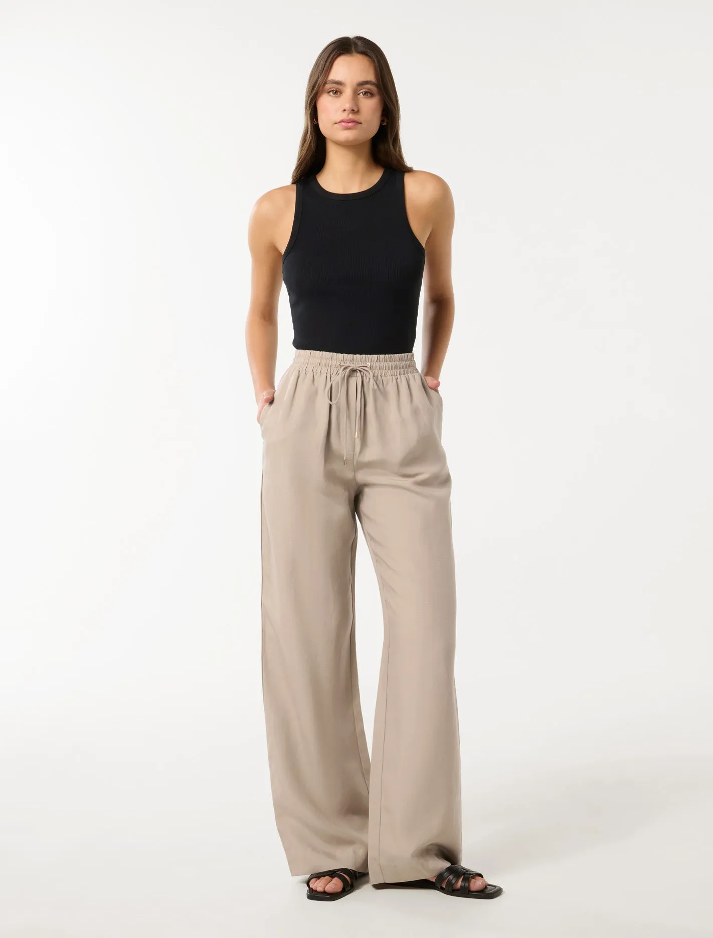 Phoebe Drawstring Wide Leg Pants