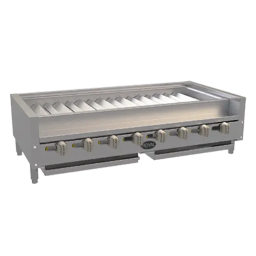 ROYAL RANGE RKTB-48 countertop gas kabob broiler with 8 burners and radiant heat