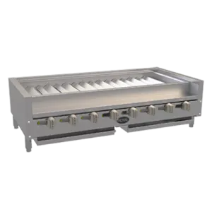 ROYAL RANGE RKTB-48 countertop gas kabob broiler with 8 burners and radiant heat