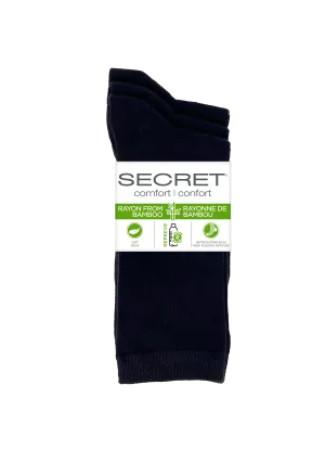 SECRET® Comfort Bamboo Flat Knit Crew - 3 Pairs