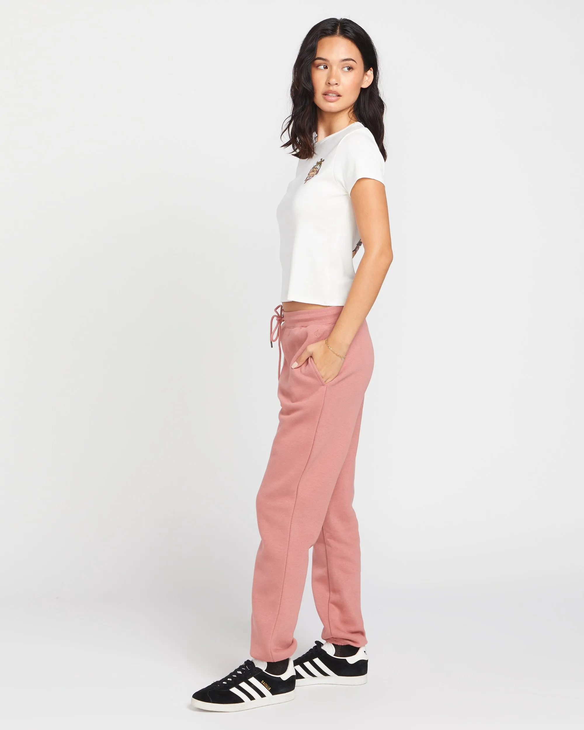 Stone Heart Up Pants - Mauve Rose