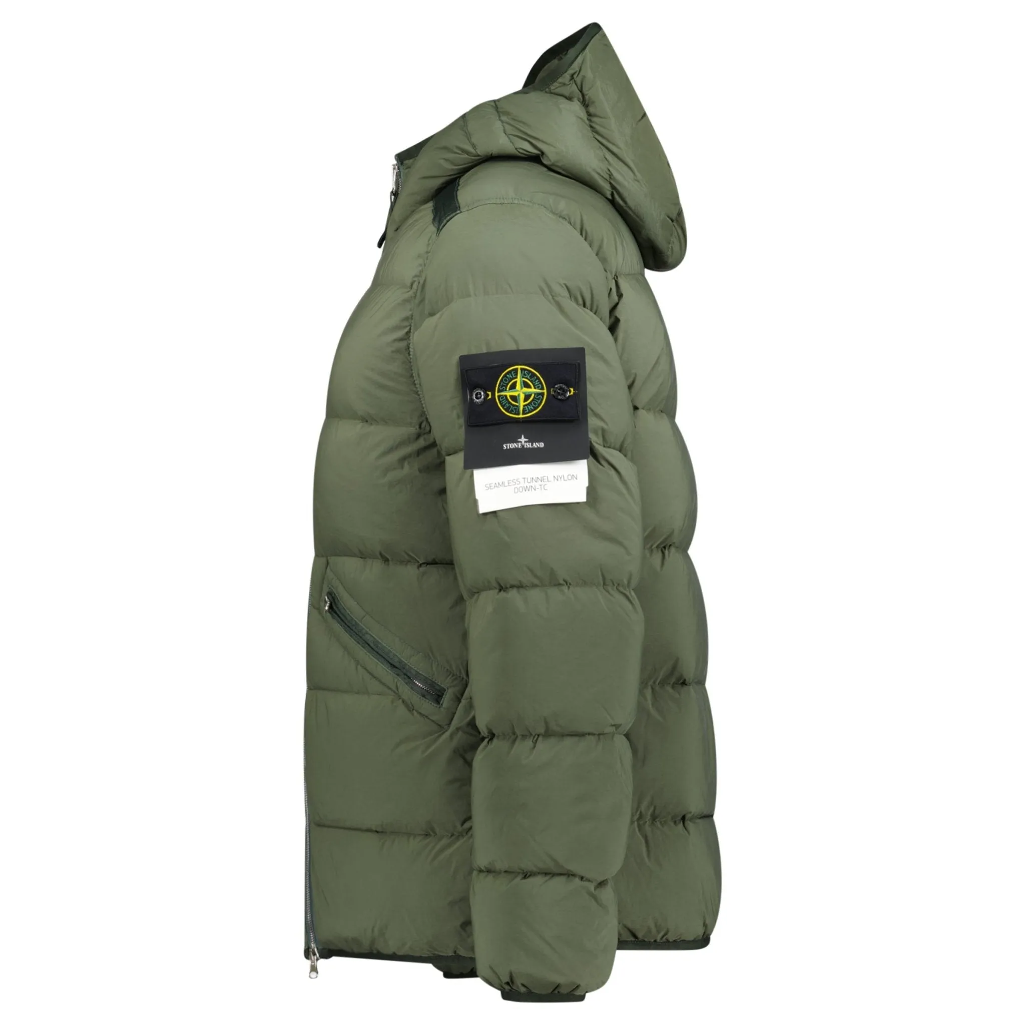 Stone Island Hooded Puffer Seamless Tunnel Nylon Musk Green