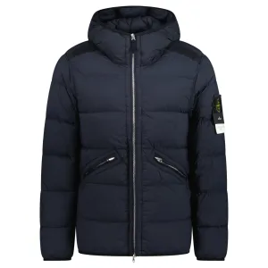 Stone Island Hooded Puffer Seamless Tunnel Nylon Navy