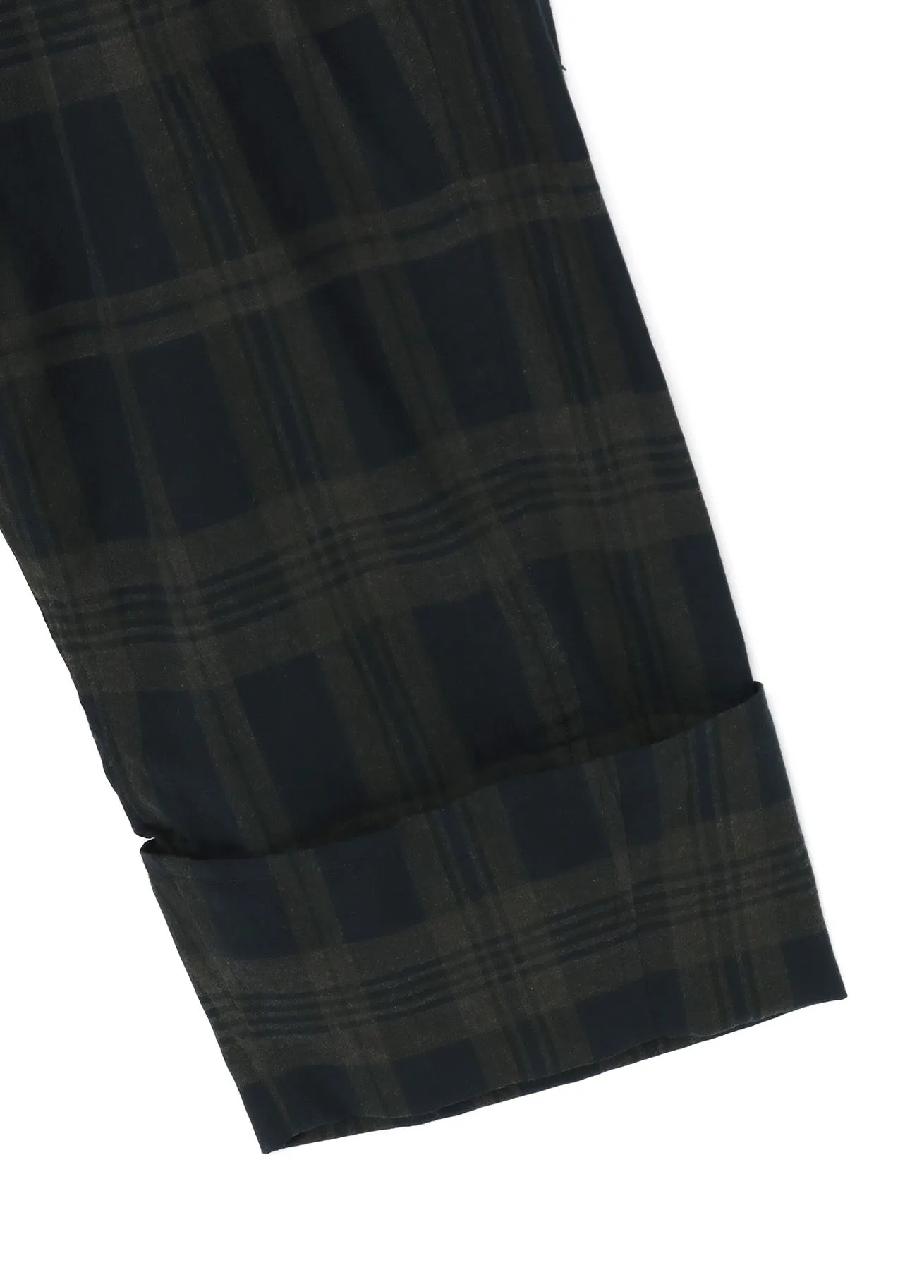 SUMI INK-DYED MADRAS PLAID SUSPENDER MACKIN SAROUEL