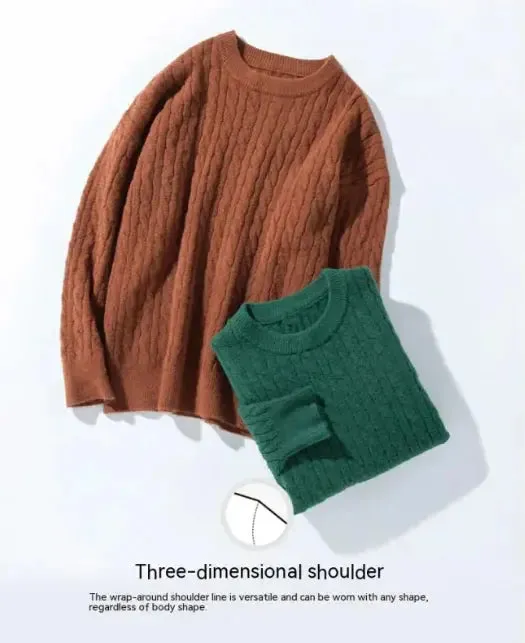 Thick Knit Round Neck Sweater