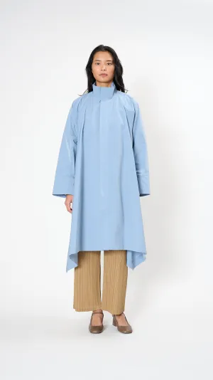 Trapezoid Coat in Light Blue