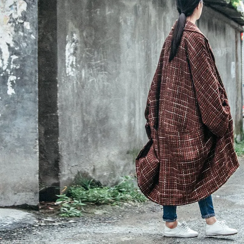 Vintage Plaid Oversized Coat | Lotus