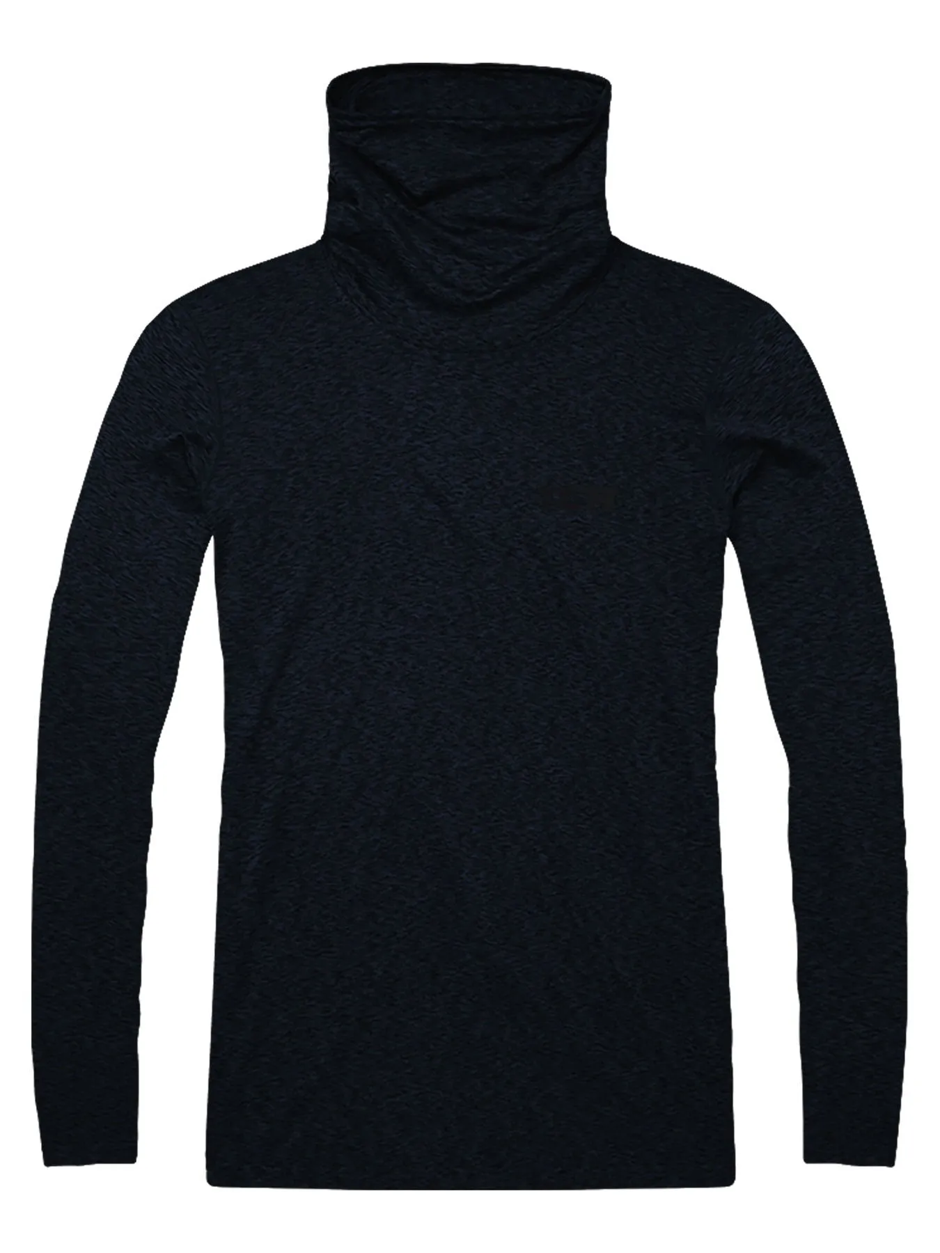 Warm-Up Thermal Long Sleeve Funnel Neck Top For Men With Brushed Inner Fabric, Thumbholes & Reflective Strips