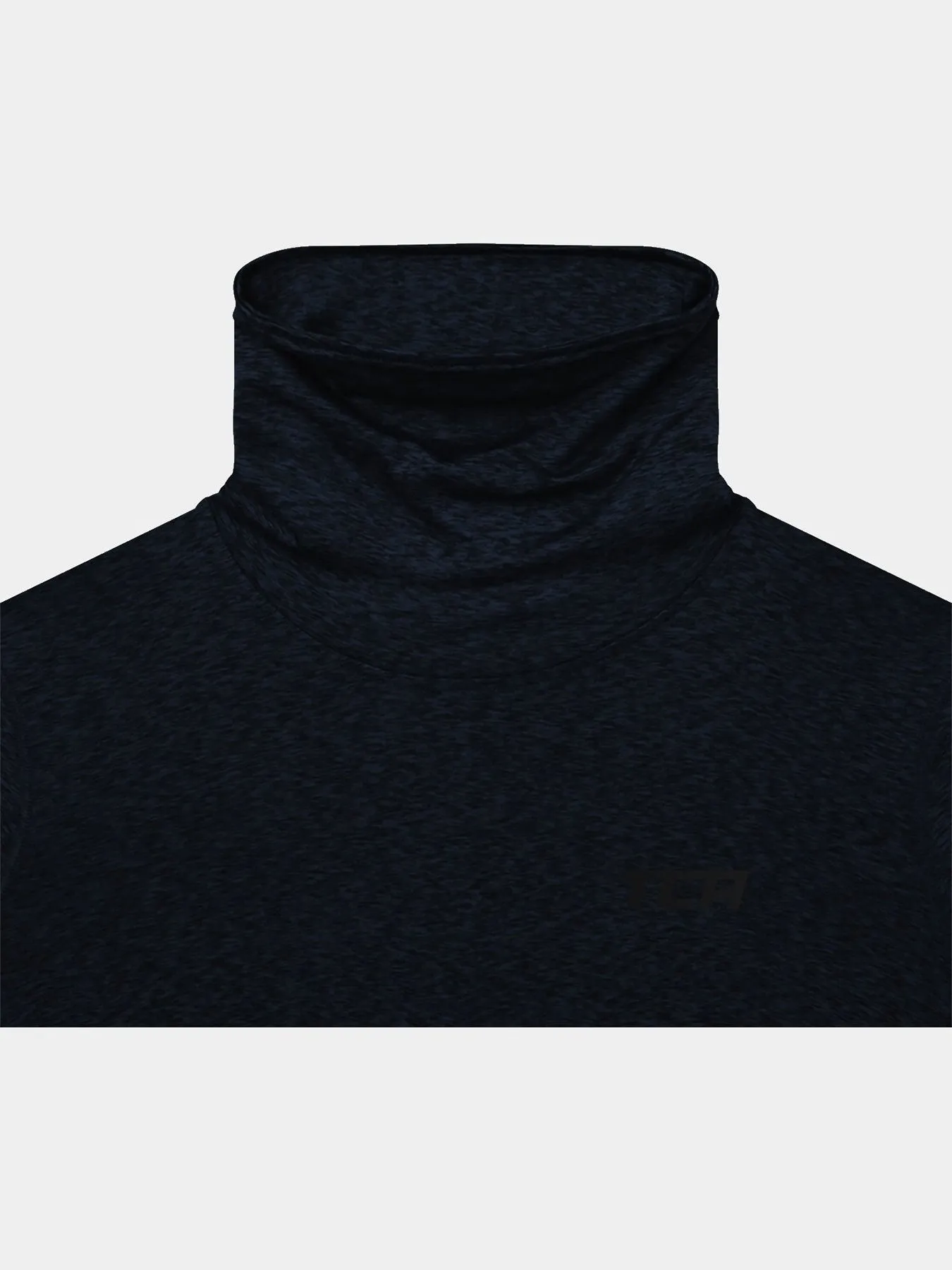 Warm-Up Thermal Long Sleeve Funnel Neck Top For Men With Brushed Inner Fabric, Thumbholes & Reflective Strips