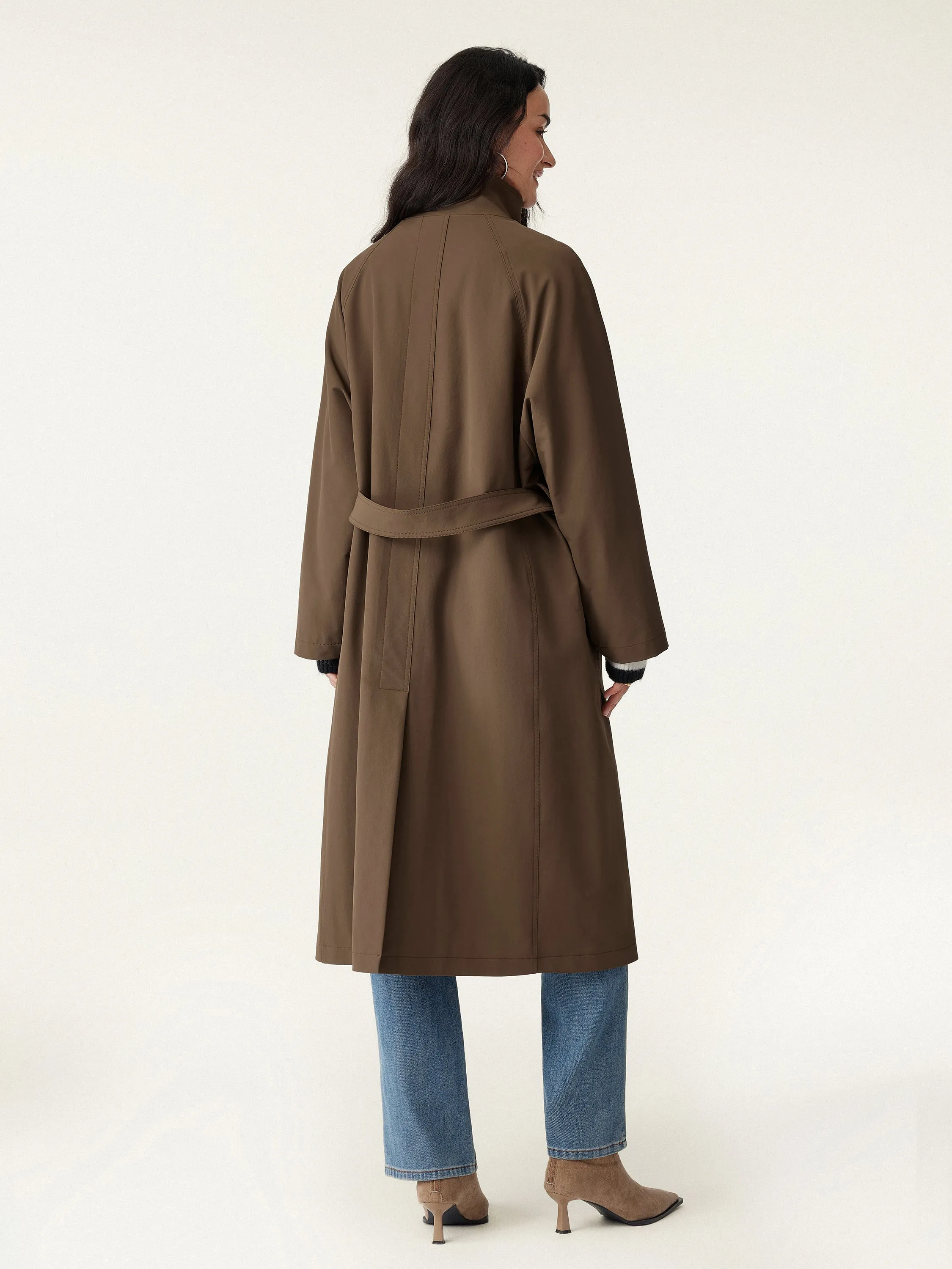 Waterproof Belted Trench Coat